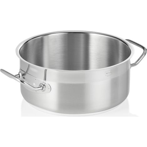 Marmite modèle plat COOKWARE 21 Ø 24 cm H 11 cm 4,5 ltr inox 18/10 - Was Germany (1/2)