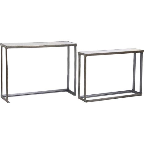 Console marbre blanc élégance intemporelle - Marbré blanc et argenté