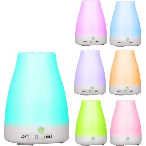 Umidificatore, diffusore di aromi, diffusore di aromi a ultrasuoni, diffusore di aromi che cambiano 7 colori, serbatoio dell'acqua da 100 ml, distributore di fragranze, Geschikt voor Bedroom (1/5)