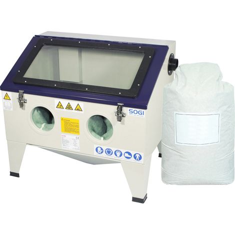 Sabbiatrice SOGI S-72 da banco + sacco 25 kg di microsfere in vetro grana 200/300