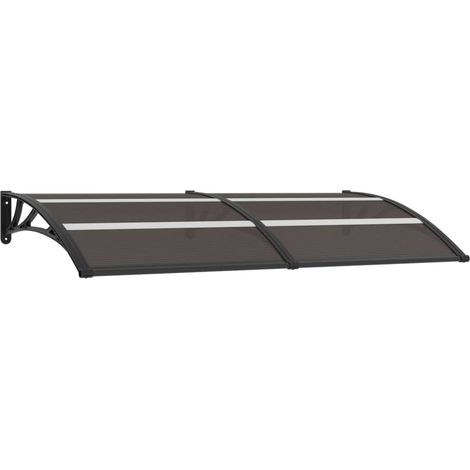Auvent de porte Marquise d'entrée - Store Banne Noir 200x80 cm PC BV516333 - BonneVie (1/5)