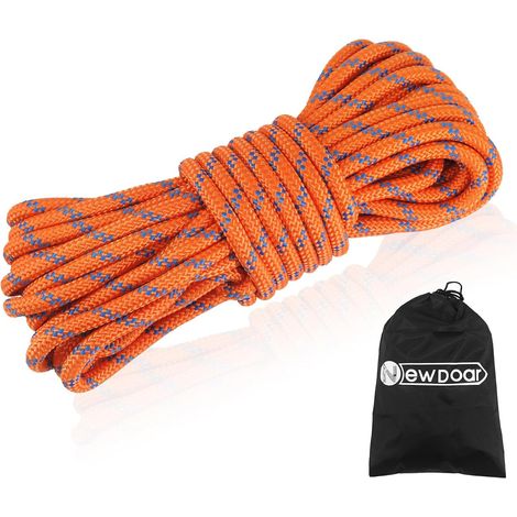 Static Climbing Rope 14KN/18KN 8mm (5/16in) - 10mm (3/8in) High Strength Climbing Rope Rope Double Braided Accessory for Prusik Hauling Dragginge (1/5)