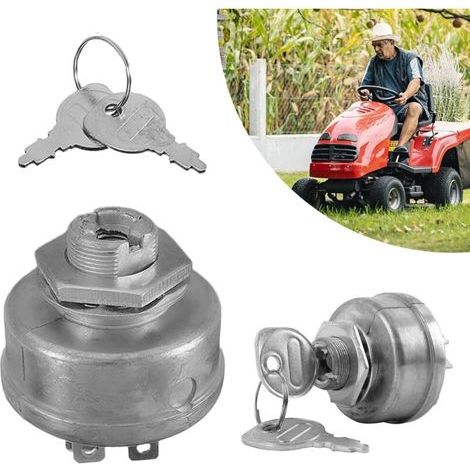 12V Universal Tractor Engine Start Switch, 5-Pin Key with 2 Keys, Starter Switch for Lawn Mower, Tractor (1/5)