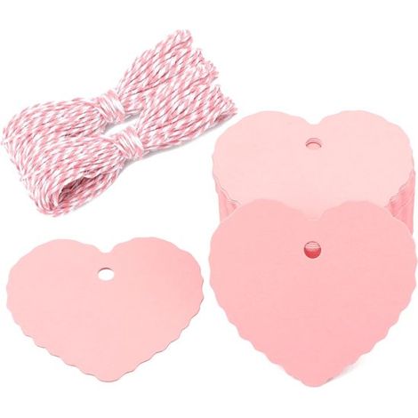 Etichette - 100 pezzi - Cartoncini - Carta - Cartoncino - Biglietto di ringraziamento - Biglietti d'auguri - Etichette regalo - Adatte per biglietti regalo, biglietti di ringraziamento fatti in casa, (1/5)