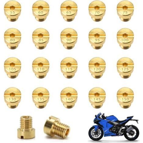 20 Pièces Jet Principal de Carburateur,M5 Principal Jet,Buses de Carburateur en Laiton,Gicleur de Carburatèur pour Scooter Moto Cyclomoteur Compatible Dellorto PHBG