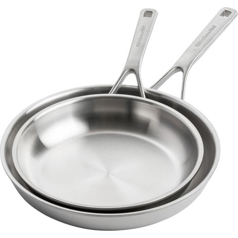 KitchenAid Multiply 20+28cm silber Pfannen-Set