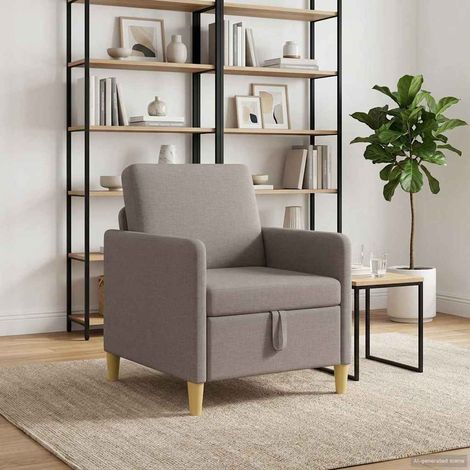 vidaXL Sofa avec rangement Taupe 72 x 78 x 87 cm Polyester (1/5)