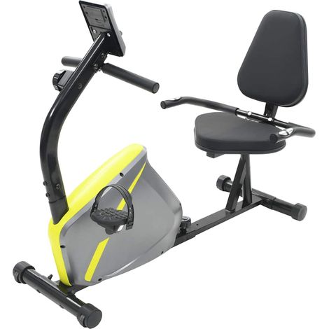Vélo d'appartement magnétique couché avec mesure du pouls