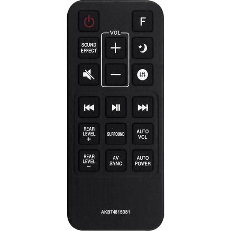 Télécommande AKB74815381 - Pour Barre De Son LG SJ7 SJ7C SPJ8BW - Remplacement Compatible - 1 Pièce (1/4)