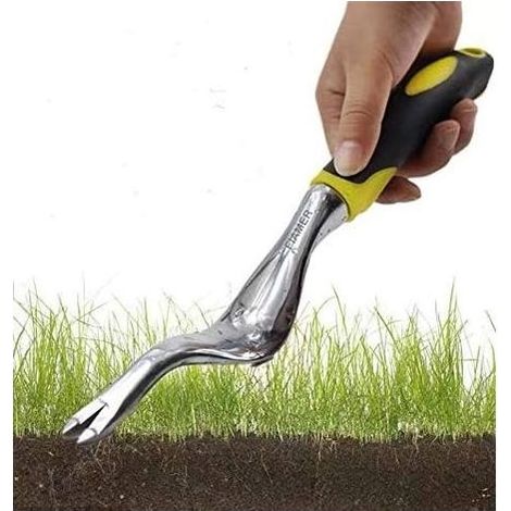 Kit di attrezzi da giardinaggio per esterni con motivo floreale per rimuovere le erbacce 11.8In0.8In Giallo (1/5)