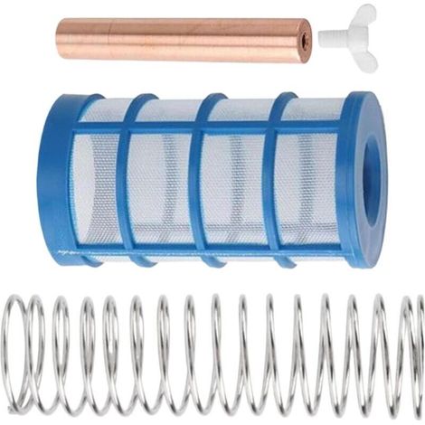Ioniseur solaire de piscine de remplacement, anode en cuivre pour le nettoyage de la piscine Comprend un panier filtrant et une vis papillon pour réduire le chlore et l'irritation dans votre piscine