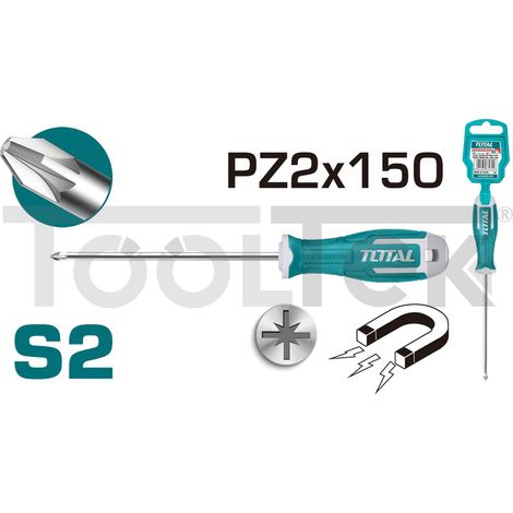 Cacciavite TOTAL, PZ 2 x 150 mm, industriale THT26PZ2150