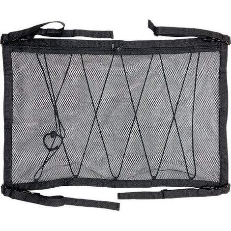 Filet à bagages - filet de rangement - 8055 cm - Polyester - noir - avec fermeture éclair - double couche - maille - Universel - pour toit de SUV organisateur de coffre à bagages - pour ranger couette (1/4)