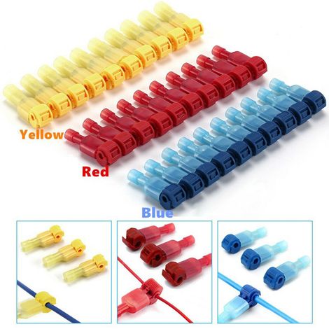 Kit assortimento di terminali elettrici pressati a freddo, 360 pezzi, capocorda in nylon a sgancio rapido, terminale a crimpare a T, completamente isolato, maschio e femmina. (1/5)