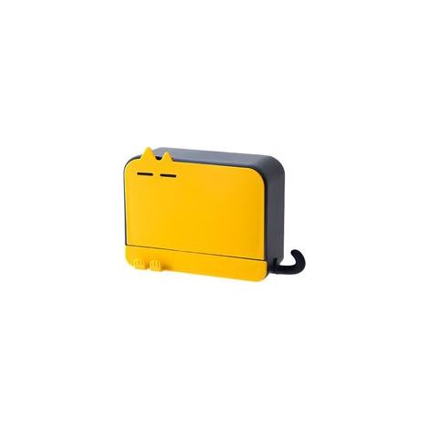 Porte-savon mural sans perçage avec couvercle, plastique bleu – (1/4)