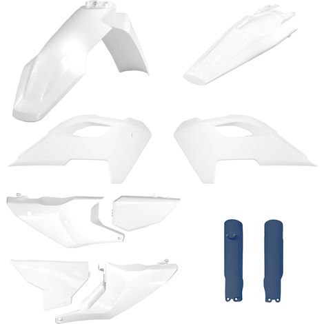 Kit completo di plastiche Polisport Husqvarna Te Fe 24 25 Bianco Blu