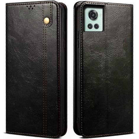 Echtlederhülle aus gewachstem Crazy Horse-Leder für 10R- und Ace-Handys, robuster und eleganter Schutz, geölte Oberfläche, passgenaue Hülle, langlebiges Zubehör. (1/4)