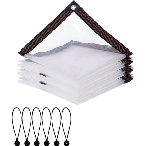 Filiyano-Bâche transparente de protection contre la pluie pour balcon, résistante aux intempéries et pliable, idéale pour une utilisation en extérieur (1/5)