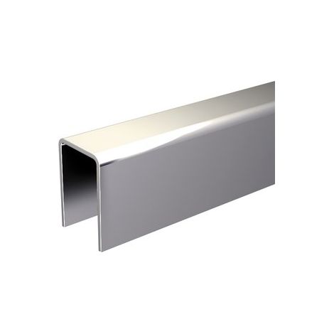 Mantion – Profil guidage 'U' 25x17 4m – Rail de porte coulissante – Charge maximale 100kg – Pour bois dur et teck – Finition anodisée