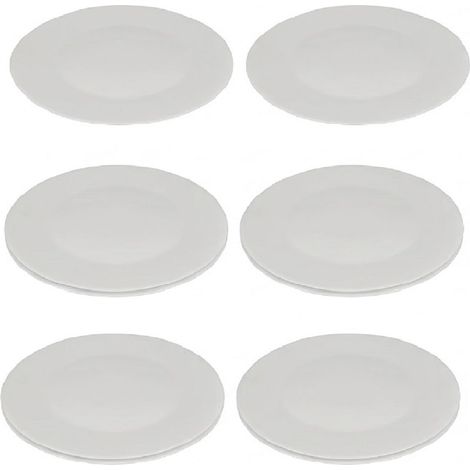 Set di 6 Piatti Pizza 33 cm in Vetro Opale Temperato Sottopiatto Universale ad Alta Resistenza Bianco Lavabili in Lavastoviglie Uso Casa e Professionale HORECA (1/5)
