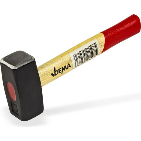 Fäustel Hammer Pflasterhammer Plattenhammer 1250g mit Holzstiel (1/3)