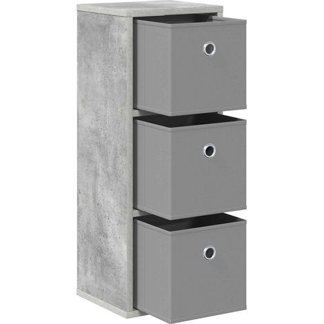 Maison Exclusive - Credenza con cassetto Grigio cemento 25,5 x 22 x 69,5 cm
