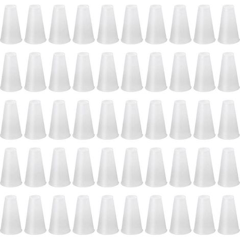 50 bouchons coniques en silicone, résistants aux hautes températures, pour l'étanchéité (1/4)