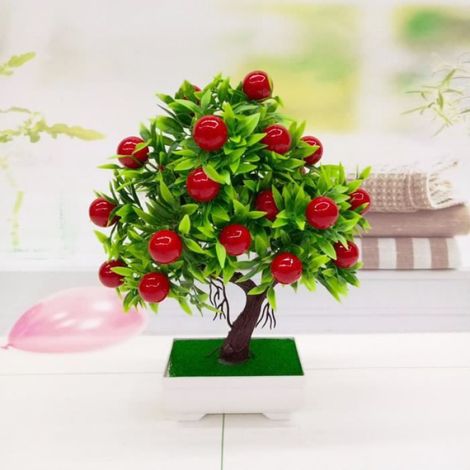 Plante Artificielle En Pot - Hauteur 25 Cm Diamètre 20 Cm - Plastique Réaliste - Pour Maison Bureau Mariage - 1 Pièce (1/3)
