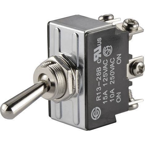 TRU COMPONENTS 1587676 TC-R13-28B-06 Kippschalter 250 V/AC 10 A 2 x Ein/Ein rastend 1 St. (1/2)