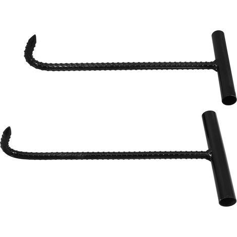 Outil de crochet pour plaques d égout en acier lot de 2 (1/5)