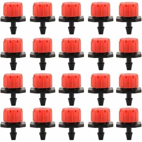 100PCS Goutteurs Irrigation Goutte à Goutte dripper, Buses de Gicleurs Émetteur Jardin, Arrosage Goutte à Goutte Automatique 360° Réglable DIY (1/5)