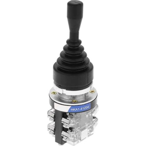 Interrupteur à joystick momentané 4 positions 4NO – Tension 220V/380V – Courant 5A/10A – Résistant à l'eau et à l'huile - HKAI-41Z04 (1/5)