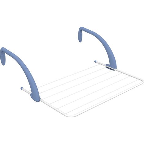 Tendedero balcón 5 m acero resina blanco - Talla Brezza 60 : 5 metros para colgar - 69x54x28 cm