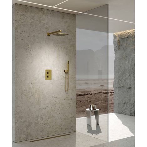 Zusammensetzung UP-Thermostat-Brausemischer Golden - Sirius (1/4)