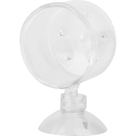 Distributeur de Nourriture pour Poissons avec Ventouse, Récipient Transparent pour Vers Rouges d'Aquarium (1/5)