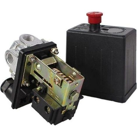 Vanne de commande de pressostat de compresseur d'air 220v 175psi Heavy Duty-noir