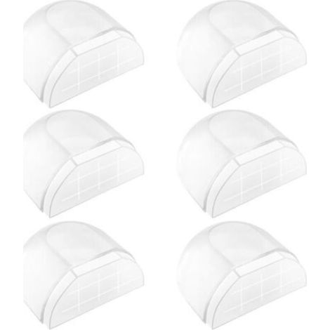 6 Pièces Butee de Porte Interieur, Arret de Porte Adhesive, Butoir de Stop Porte Sol, Arrêt de Porte Transparent pour Tous les Sols Durs, Butée de Porte Adhésive pour Protéger Mur et Meubles (1/4)