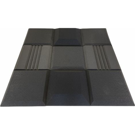 Set placche PRO  C  fonoassorbenti insonorizzanti piramidale per correzione audio in poliuretano isolamento acustico dj (1/4)