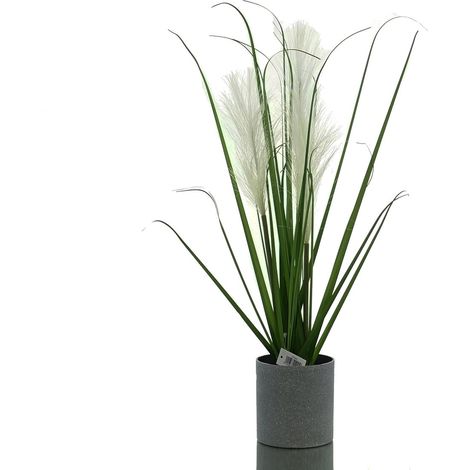 DPI Grasarrangement im grauen Topf 50 cm - Kunstpflanzen (1/2)