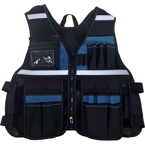 Gilet de service pour électricien, fabriqué en tissu Oxford résistant (1/5)