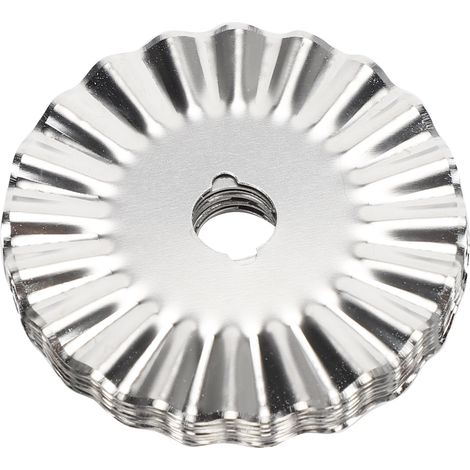 Lot de 10 lames de rechange en acier de 4,5 cm (1,8 po) pour la découpe de tissu, cuir et papier. (1/5)