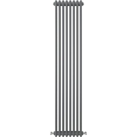 Acezanble Vertical Traditional Cast Iron Style Radiator 1800x380mm 2 Column Anthracite