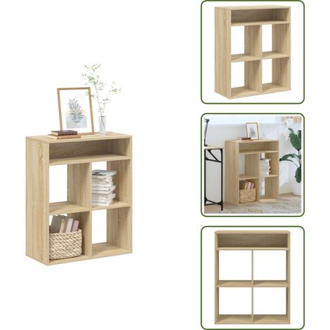 vidaXL Bibliothèque chêne sonoma 66x31x80 cm bois d'ingénierie (1/5)