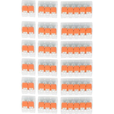 Kit de 60 connecteurs de câblage pour éclairage de bâtiments, bornes rapides sans vis PCT-662/663/665 (1/5)