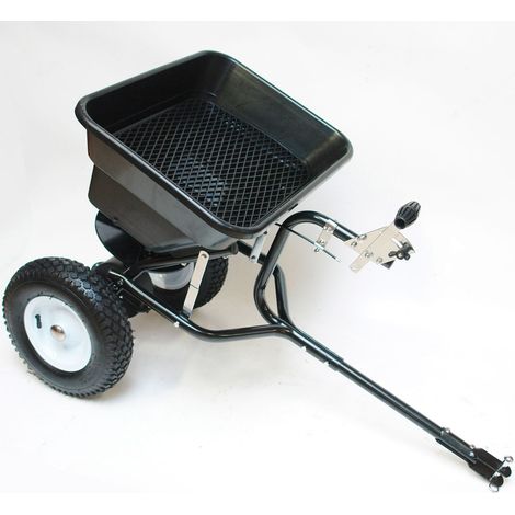 Streuwagen Streusalz Anhänger Düngerstreuer Streuer für Rasentraktor 45 Liter (1/7)