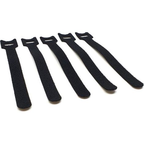 Attaches câbles à fermeture velcro - Lot de 20 - Noires - Organisateur et gestion de câbles (1/5)