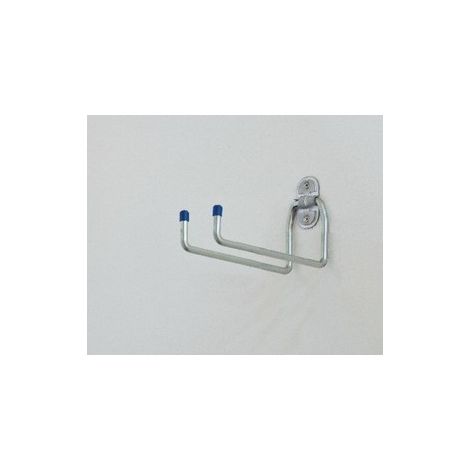 gancio con doppia U in acciaio zincato 180x50 mm salvaspazio multiuso da parete (1/2)