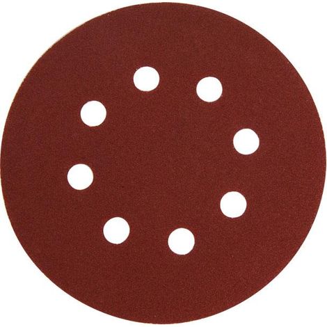 EXTOL Carta abrasiva, tagliata, velcro, confezione da 10, 125 mm, P240 8803568