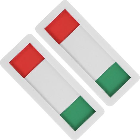 Panneau de Confidentialité en Acrylique Blanc Indicateur de Porte Coulissante 2pcs Ne Pas Déranger pour Visualiser L'occupation et Éviter pour Bureaux et Salles de Réunion (1/5)