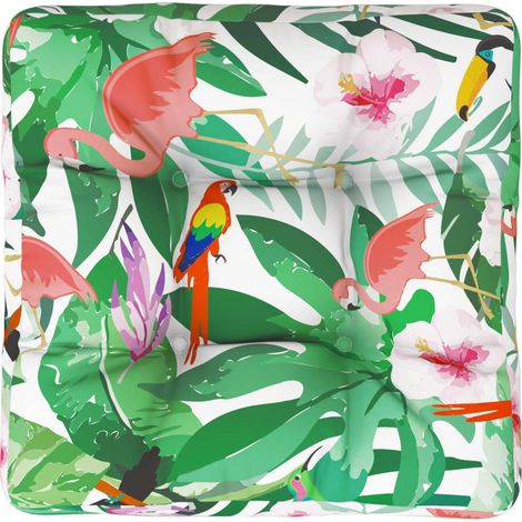 Coussin d'extérieur,Coussin de palette multicolore 60x60x12 cm tissu CFW756544 (1/5)